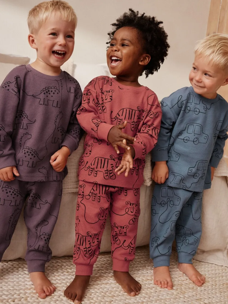 Rood/blauw/paars - Oversized fit Pyjamas 3 Pack (9mths-10yrs)