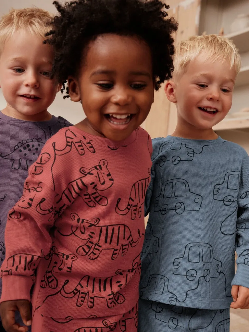 Rood/blauw/paars - Oversized fit Pyjamas 3 Pack (9mths-10yrs)