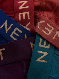 Rood/Blauw/Paars Rijk - Verpakking van 5 - Boxershorts met A-voorkant