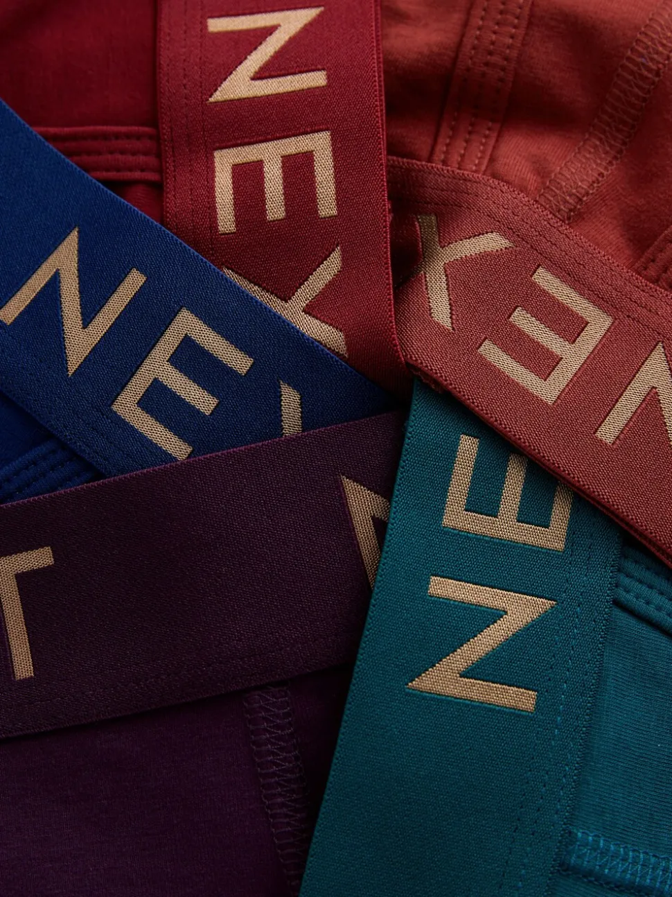 Rood/Blauw/Paars Rijk - Verpakking van 5 - Boxershorts met A-voorkant