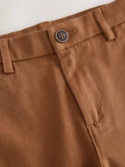 Roodbruin/lichtbruin - Stretchy chino's (3-17jr)