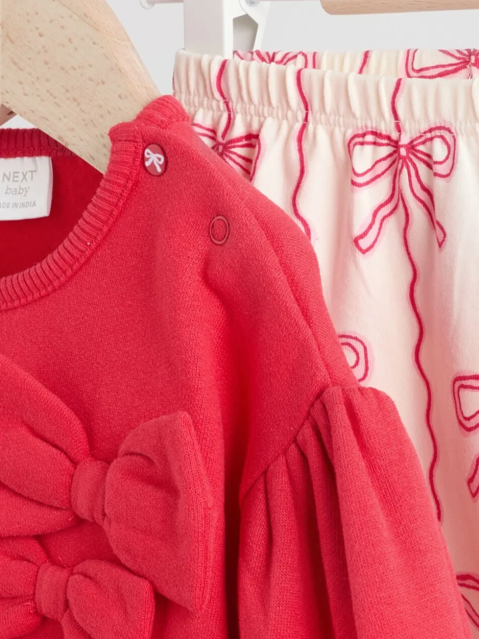 Rood/crèmekleurig - Baby Strik Sweater en Leggings Set 2 Pieces (0mnd-2jr)