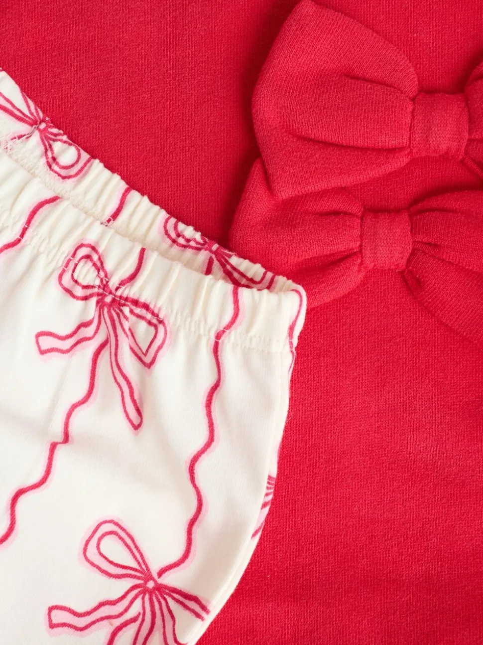 Rood/crèmekleurig - Baby Strik Sweater en Leggings Set 2 Pieces (0mnd-2jr)