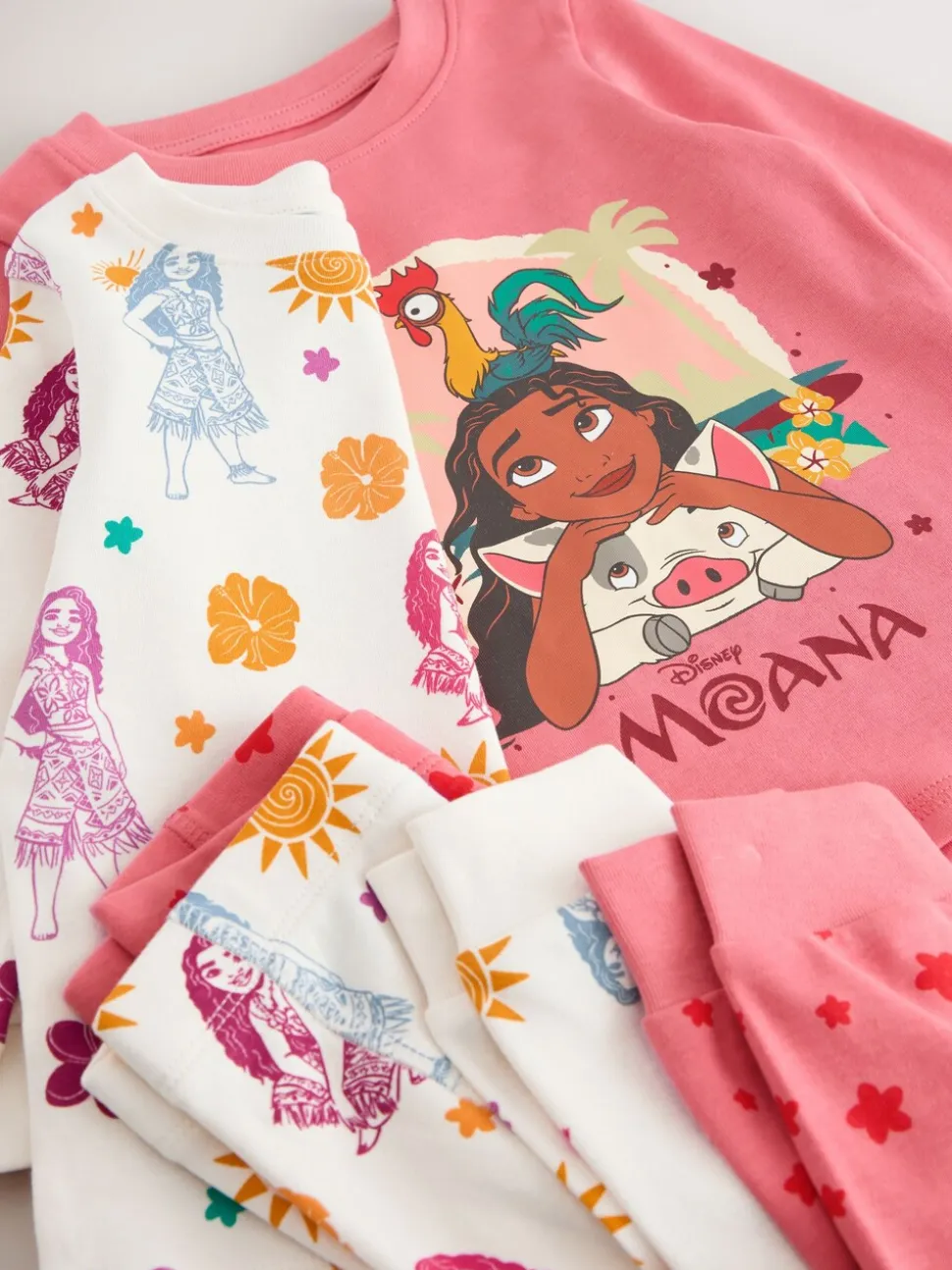 Rood/ecru - Moana Snuggle Pyjamas 2 Pack (9mths-10yrs)