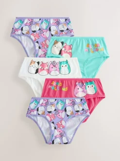 Rood/groen - 100% katoenen Squishmallow Onderbroeken set van 5 (5-14jr)