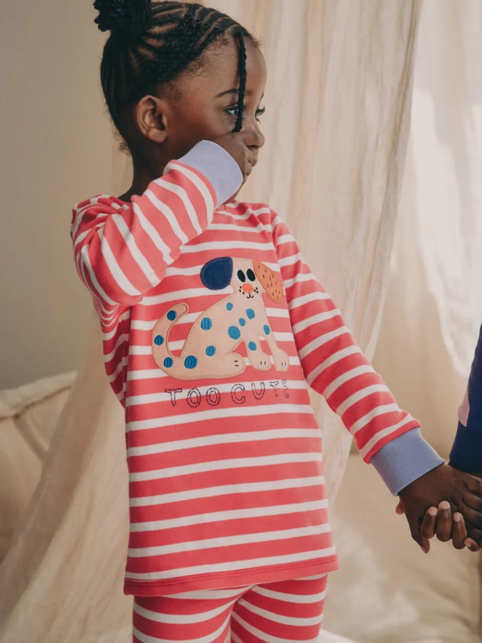Rood/marineblauw hondenapplicatie - Verpakking van 3 knusse pyjama's (9 mnd-9 jr)