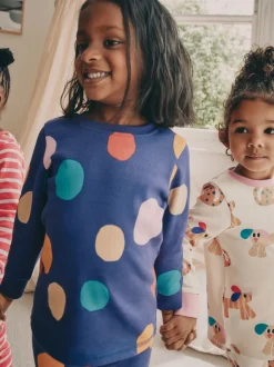 Rood/marineblauw hondenapplicatie - Verpakking van 3 knusse pyjama's (9 mnd-9 jr)