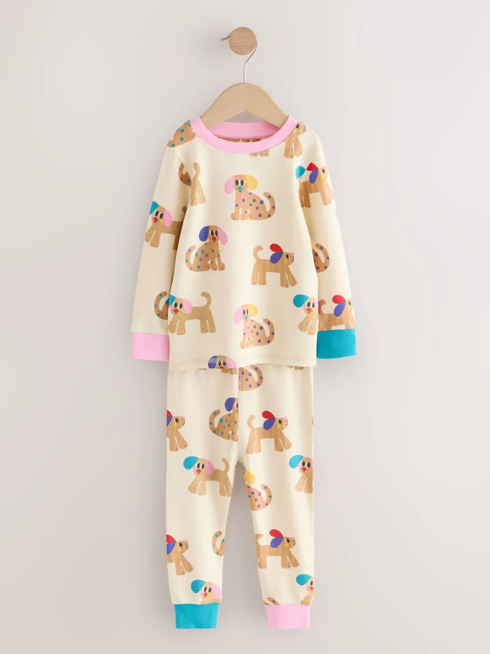 Rood/marineblauw hondenapplicatie - Verpakking van 3 knusse pyjama's (9 mnd-9 jr)