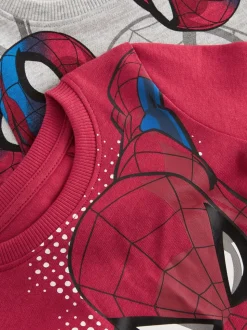 Rood/marineblauw Spiderman - Verpakking van 2 knusse pyjama's (12 mnd-10 jr)