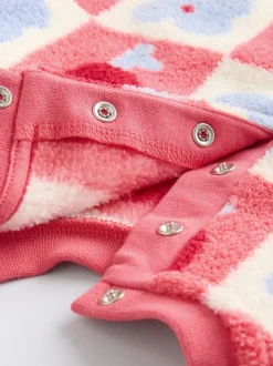 Rood/paars geruit - 2 -delige Set van Fleece Tops en Leggings voor Baby''s (0mnd-2jr)