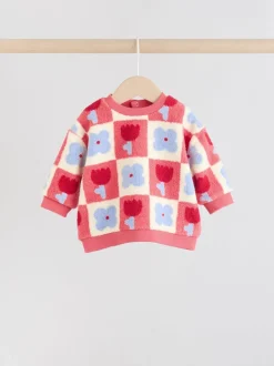 Rood/paars geruit - 2 -delige Set van Fleece Tops en Leggings voor Baby''s (0mnd-2jr)