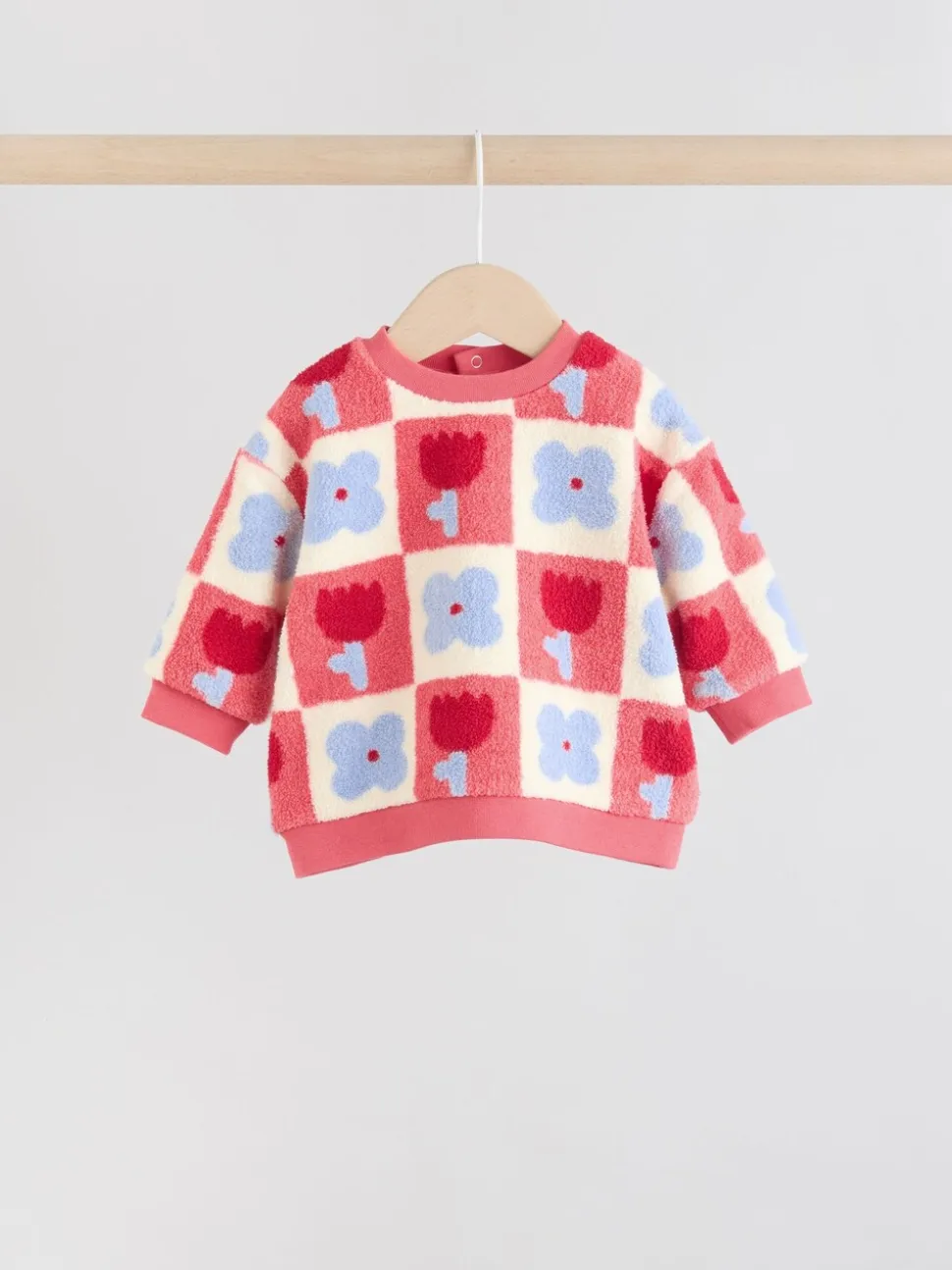 Rood/paars geruit - 2 -delige Set van Fleece Tops en Leggings voor Baby''s (0mnd-2jr)