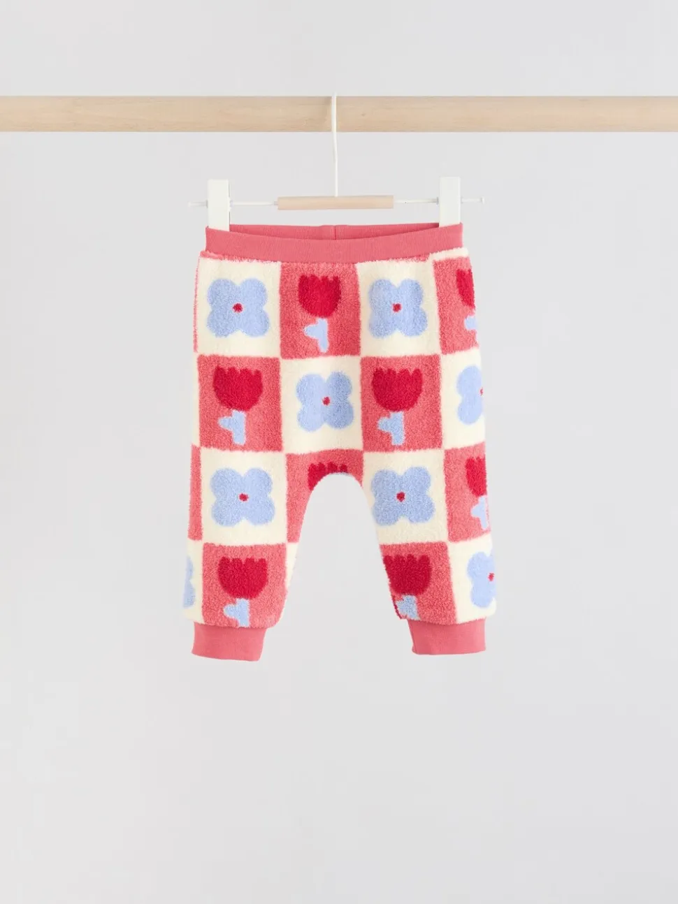 Rood/paars geruit - 2 -delige Set van Fleece Tops en Leggings voor Baby''s (0mnd-2jr)