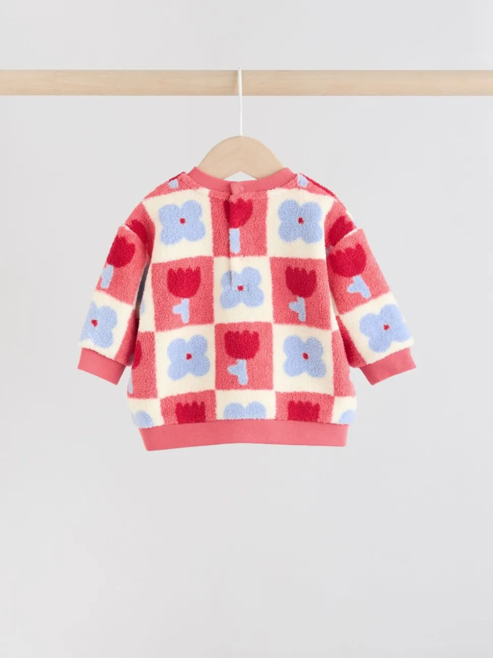 Rood/paars geruit - 2 -delige Set van Fleece Tops en Leggings voor Baby''s (0mnd-2jr)
