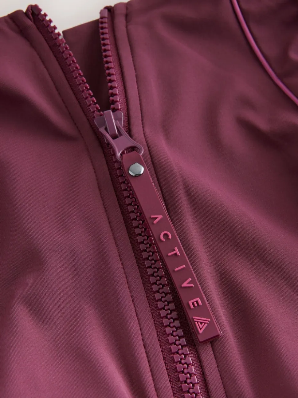 Roodpaars 'Wine' - Active High Neck Tummy Control Swimsuit