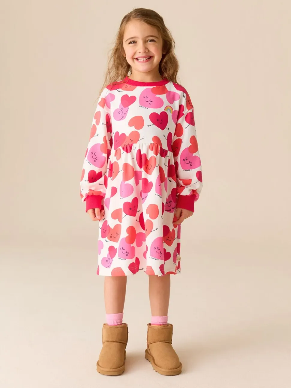 Rood/roze - Little Bird by Jools Oliver Skater Sweatjurk