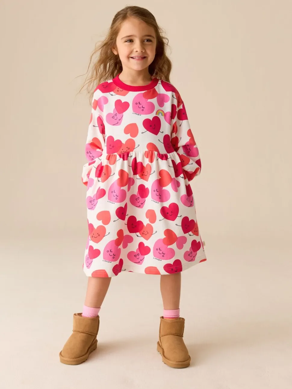 Rood/roze - Little Bird by Jools Oliver Skater Sweatjurk