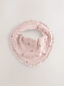 Rood/roze - Verpakking met 3 babyslabbetjes