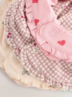 Rood/roze - Verpakking met 3 babyslabbetjes
