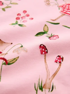 Rood/roze bloemenapplicatie - Verpakking van 3 knusse pyjama's (9 mnd-9 jr)