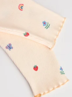Roomkleurig met vrolijke figuurtjes - 2 -delige babyset van top en legging (0mnd -2jr)