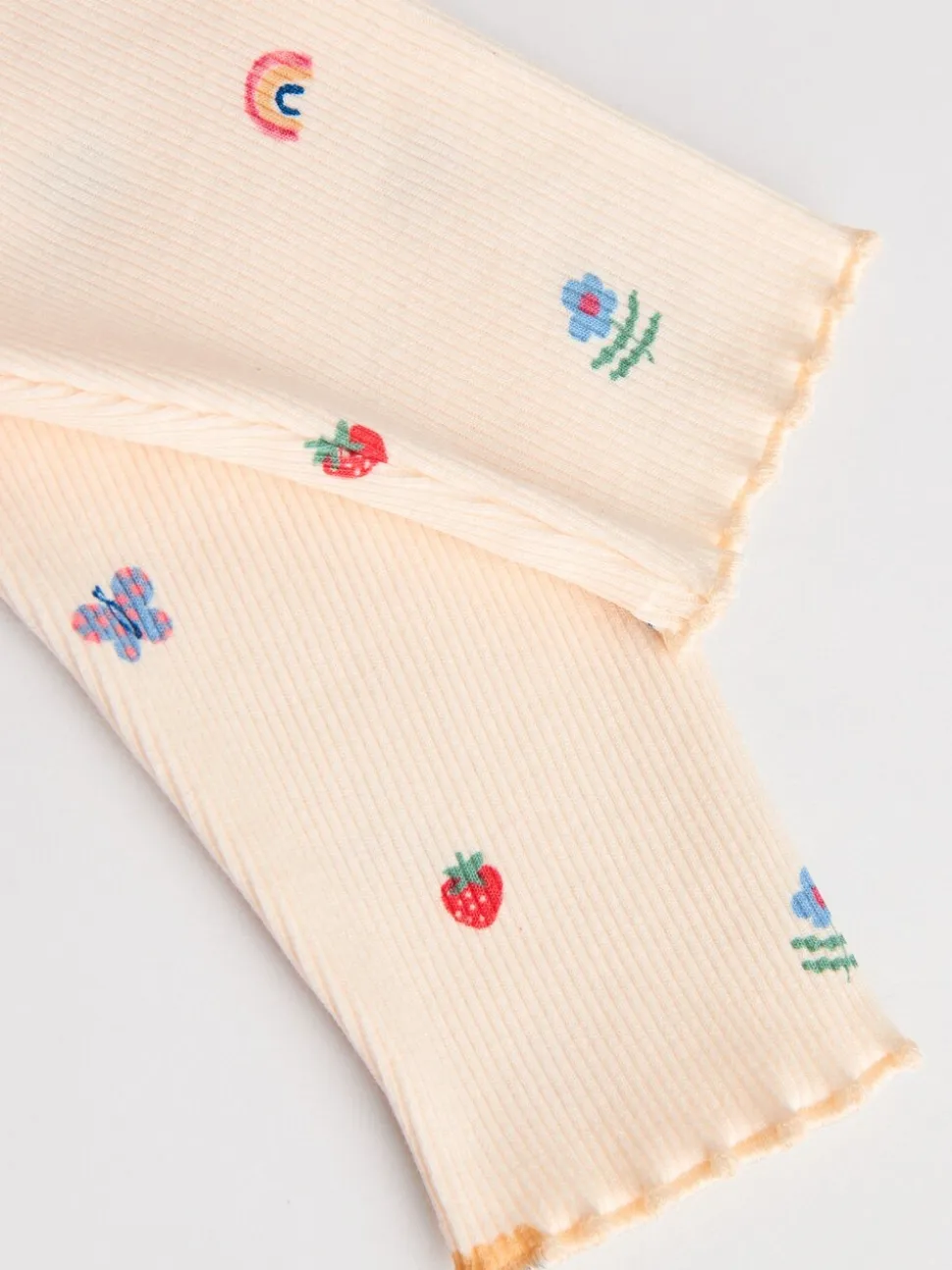 Roomkleurig met vrolijke figuurtjes - 2 -delige babyset van top en legging (0mnd -2jr)