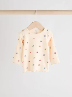 Roomkleurig met vrolijke figuurtjes - 2 -delige babyset van top en legging (0mnd -2jr)