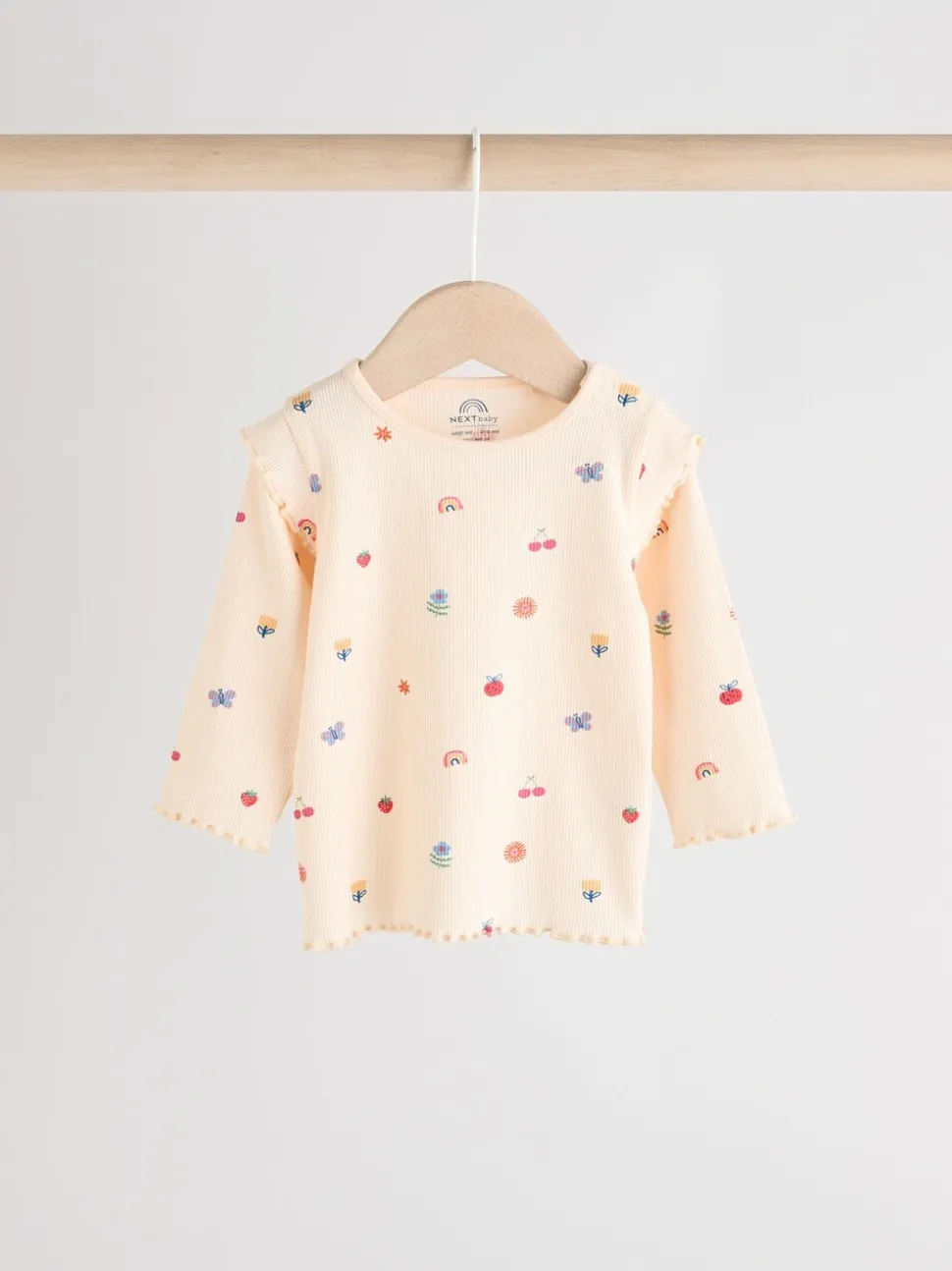 Roomkleurig met vrolijke figuurtjes - 2 -delige babyset van top en legging (0mnd -2jr)