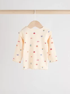 Roomkleurig met vrolijke figuurtjes - 2 -delige babyset van top en legging (0mnd -2jr)