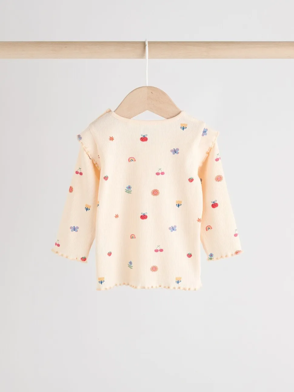 Roomkleurig met vrolijke figuurtjes - 2 -delige babyset van top en legging (0mnd -2jr)