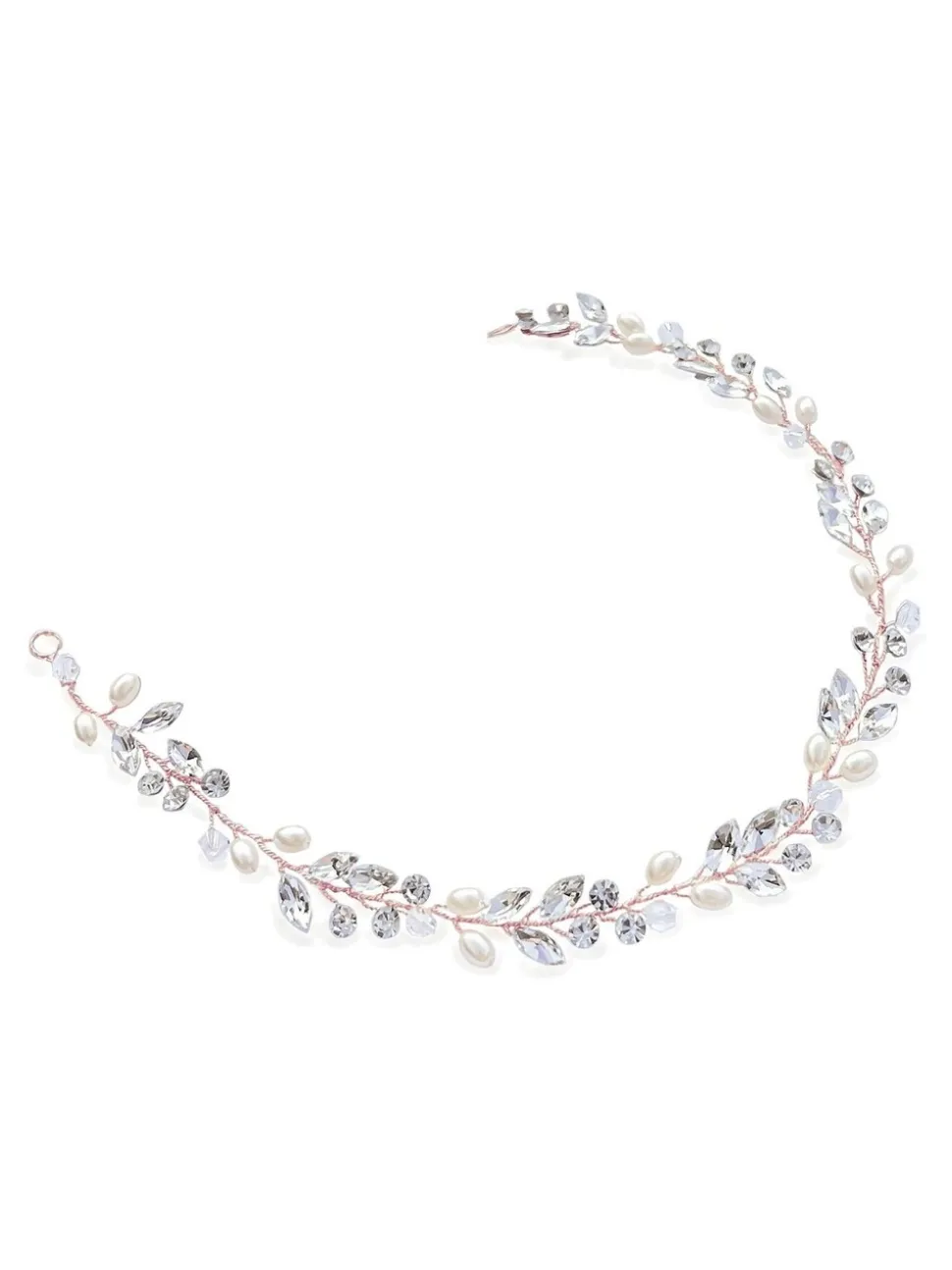 Roségoudkleurig - Ivory & Co bohemia haarband met kristallen en parels