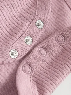 Roze - 5 Babyrompertjes met korte mouwen