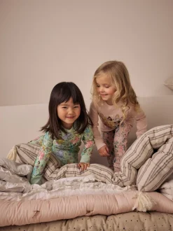 Roze - 100% katoenen Disney prinses knusse pyjama's met lange mouwen verpakking van 2 (9mnd - 10 jr)