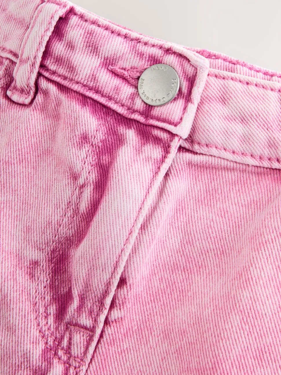 Roze - 100% katoenen shorts met gerafelde rand (3-16jr)