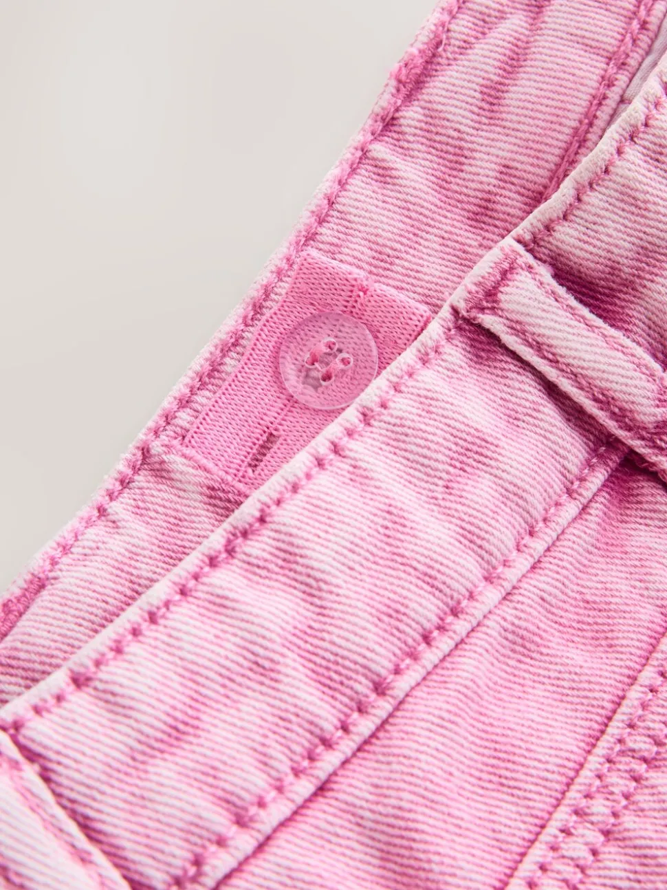 Roze - 100% katoenen shorts met gerafelde rand (3-16jr)