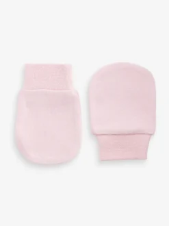 Roze - 3 Paar antikrabwantjes voor baby's