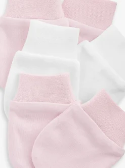 Roze - 3 Paar antikrabwantjes voor baby's