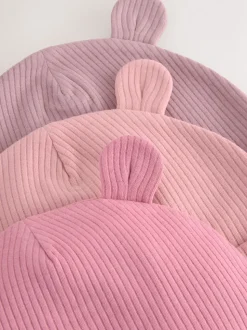Roze - 3 Pack Baby Mutsjes (0-18mnd)