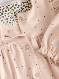 Roze - 3 Pack Baby slaappakjes met bijpassende tulbanden (0mnd-2jr)