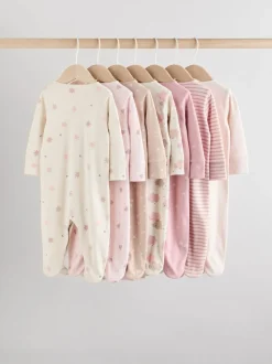 Roze - 7 Pack Baby slaappakken (0mnd-3jr)