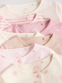 Roze - 7 Pack Baby slaappakken (0mnd-3jr)