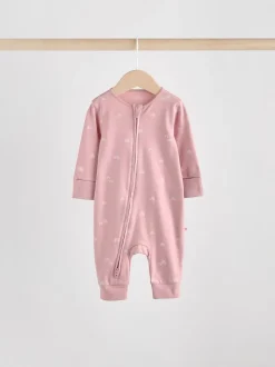 Roze - 4 Pack Baby-pyjama's met tweewegrits (0mnd -3jr)