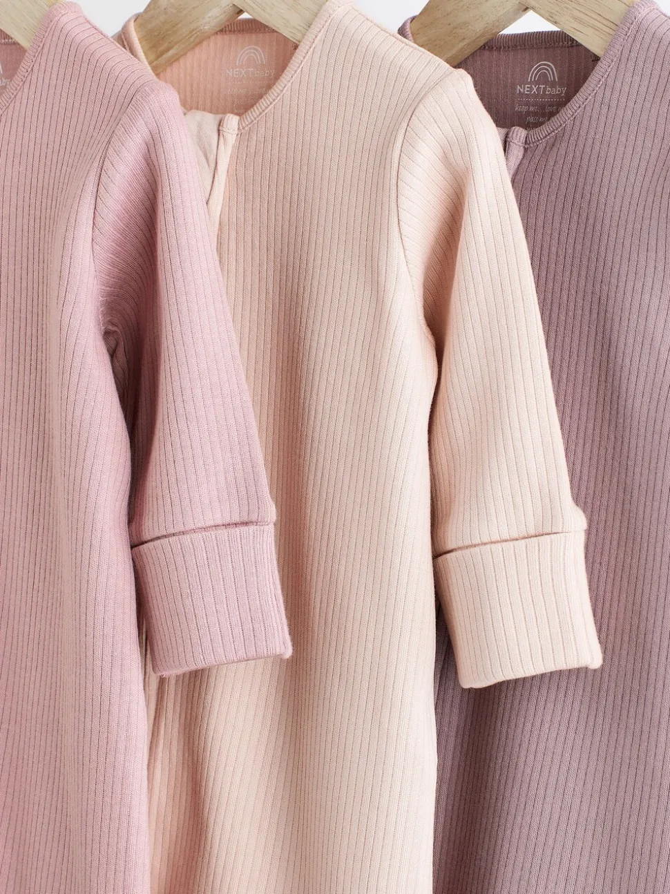 Roze - 3 Pack Baby-pyjama's met tweewegrits (0mnd -3jr)