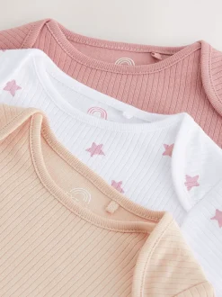 Roze - 3 Pack Hip Dysplasia Long Sleeve Baby Bodysuits
