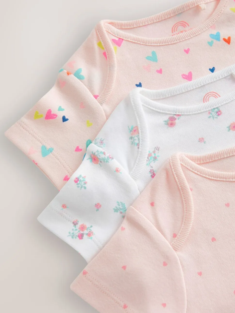Roze - 3 Pack Hip Dysplasia Short Sleeve Baby Bodysuits