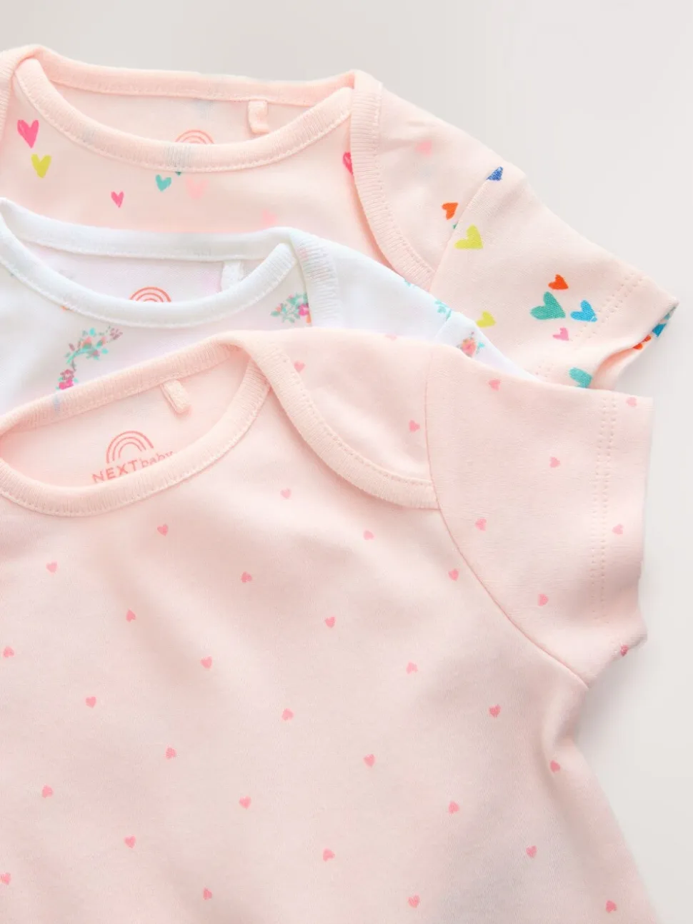 Roze - 3 Pack Hip Dysplasia Short Sleeve Baby Bodysuits