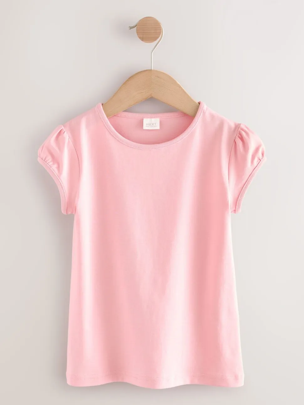 Roze - 2 -pack T-shirts met pofmouwen (3-16jaar)