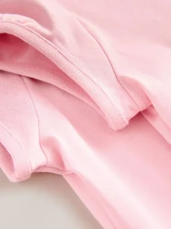 Roze - 2 -pack T-shirts met pofmouwen (3-16jaar)