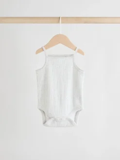 Roze - 5 Pack Vest Pointelle Baby Bodysuits