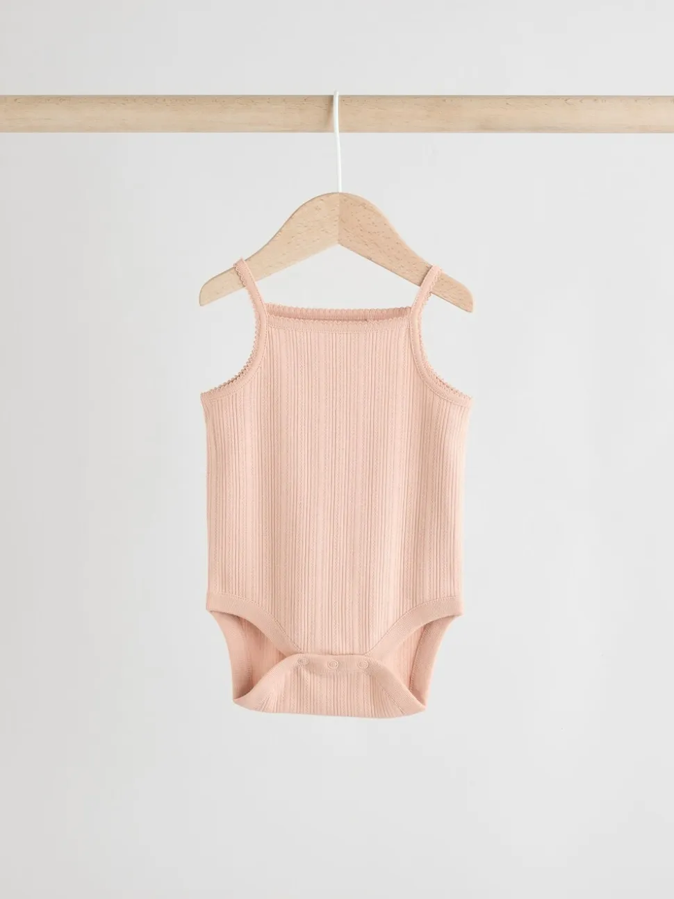 Roze - 5 Pack Vest Pointelle Baby Bodysuits
